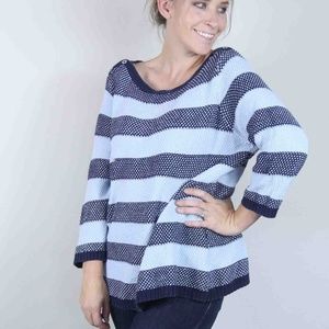 Blue Stripe Nautical Sweater Fall XL